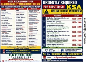 Big Want for Saudi Arabia - 500+ job vacancies
