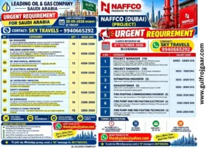 Saudi & Dubai Jobs Oil & Gas, Engineering & Fire Fighting
