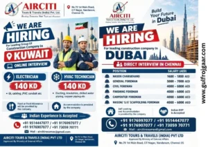 Dubai and Kuwait construction jobs - 100+ Vacancies