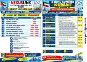 Kuwait & Dubai Jobs - Interviews in Chennai