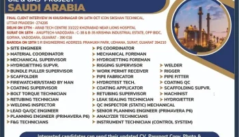 Abroad jobs Oil & Gas Project - Saudi Arabia